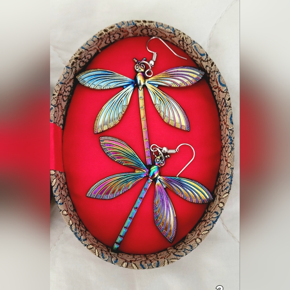 Colorful Dragonfly Earrings